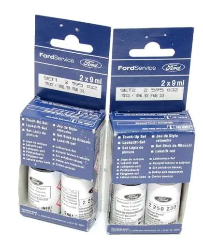 Lakkstift kit 2-komponent Ford Touch Up White Platinum / Arktis Weiß Metallic │ Lakk kode BU7J-19K512-AH5BNX Image 2