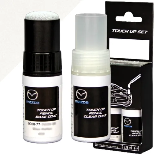 Lakkstift kit 2-komponent Mazda Touch Up Chrystal White Mica │ Lakk kode 34K Chrystal White Pearl Mica Image 1