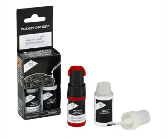 Lakkstift kit 2-komponent Mazda Touch Up Jet Black Mica │ Lakk kode 41W Jet Black Mica – bilde 2
