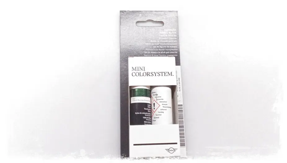 Lakkstift kit 2-komponent MINI Touch Up British Racing Green Met. │ Lakk kode B22 British Racing Green Met. – bilde 4