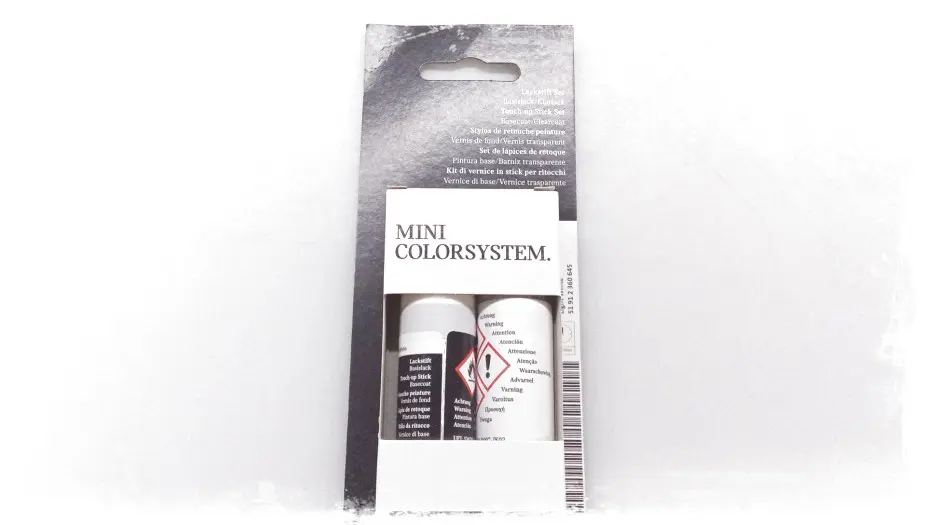 Lakkstift kit 2-komponent MINI Touch Up Light White │ Lakk kode B15 Light White  – bilde 4