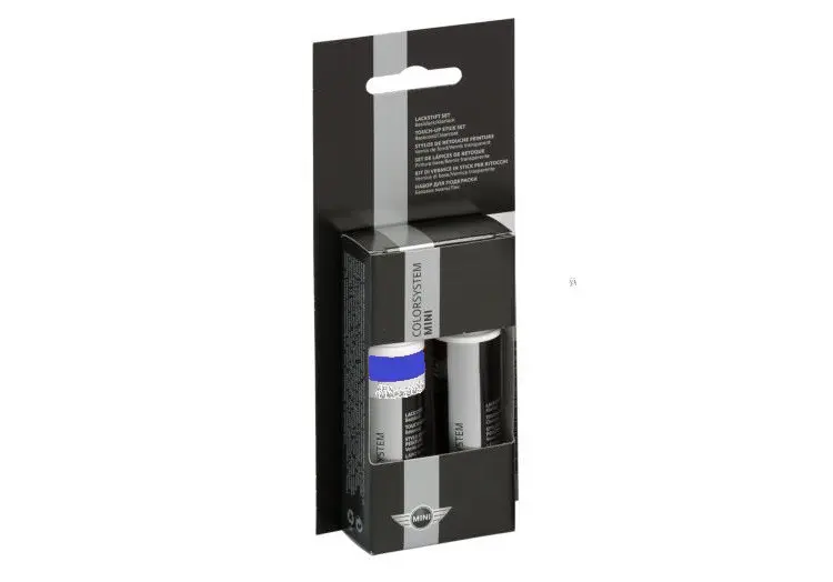 Lakkstift kit 2-komponent MINI Touch Up Lightning Blue Met.│ Lakk kode A63 Lightning Blue Met. – bilde 2