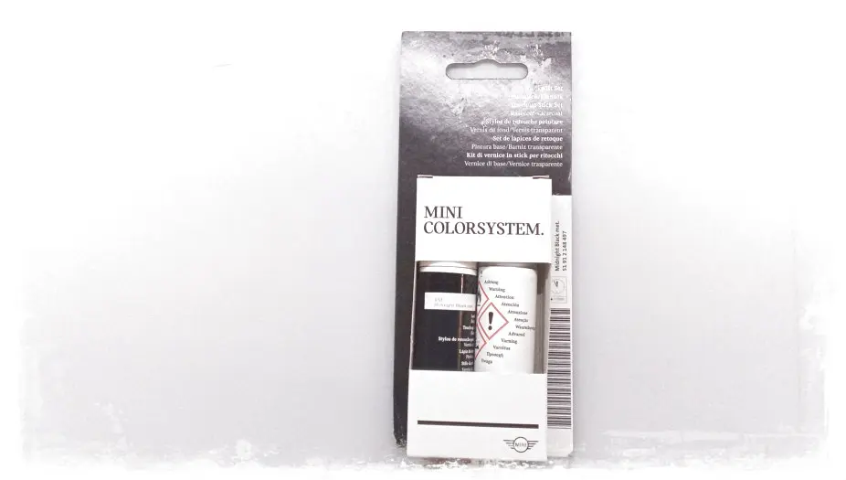 Lakkstift kit 2-komponent MINI Touch Up Midnight Black Met. │ Lakk kode A94 Midnight Black Met. – bilde 4