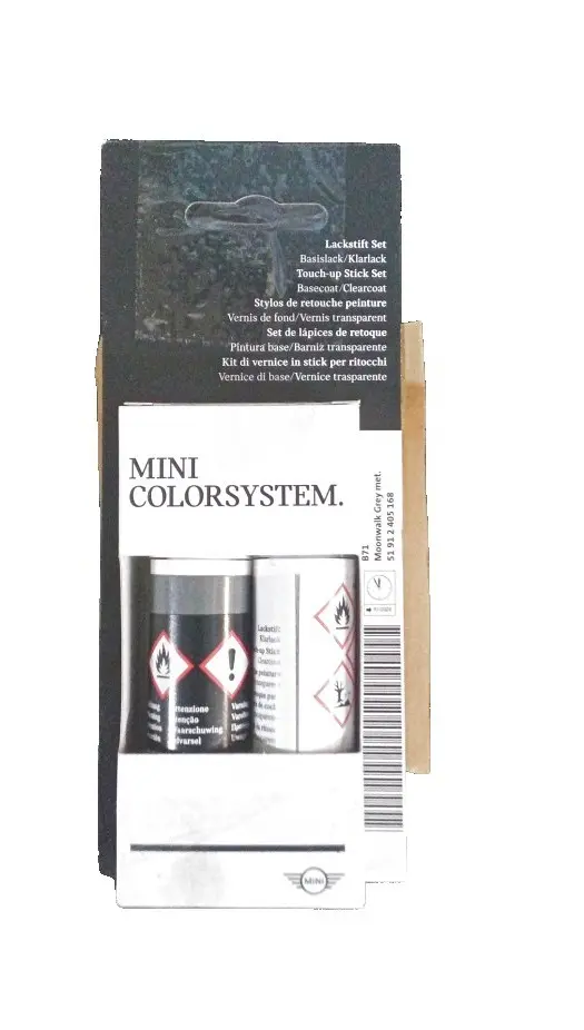 Lakkstift kit 2-komponent MINI Touch Up Moonwalk Grey Met. │ Lakk kode B71 Moonwalk Grey Met. – bilde 3
