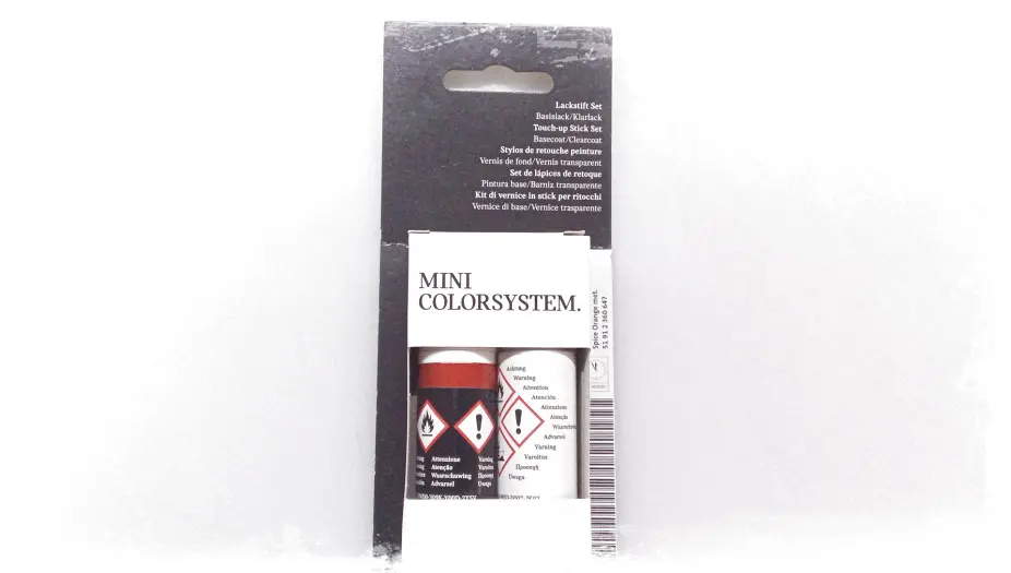 Lakkstift kit 2-komponent MINI Touch Up Spice Orange Met. │ Lakk kode B23 Spice Orange Met. – bilde 4