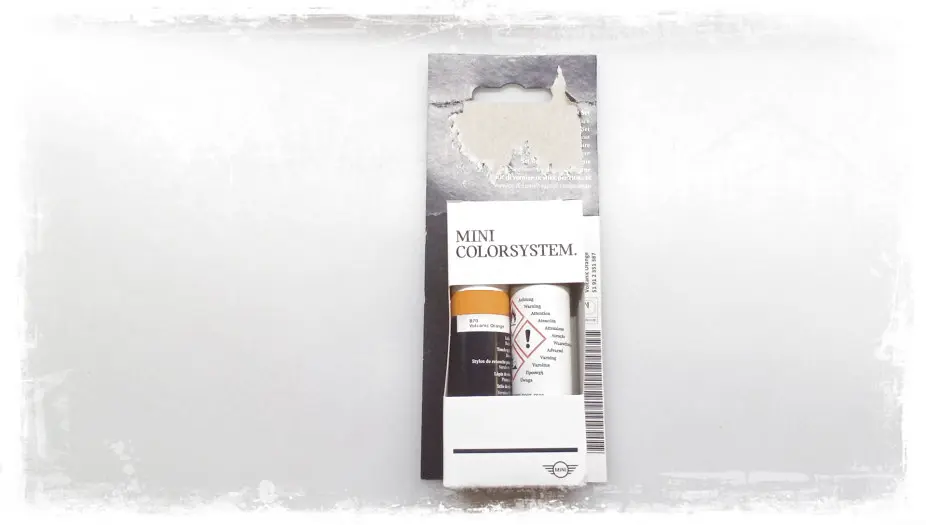 Lakkstift kit 2-komponent MINI Touch Up Volcanic Orange │ Lakk kode B70 Volcanic Orange – bilde 4