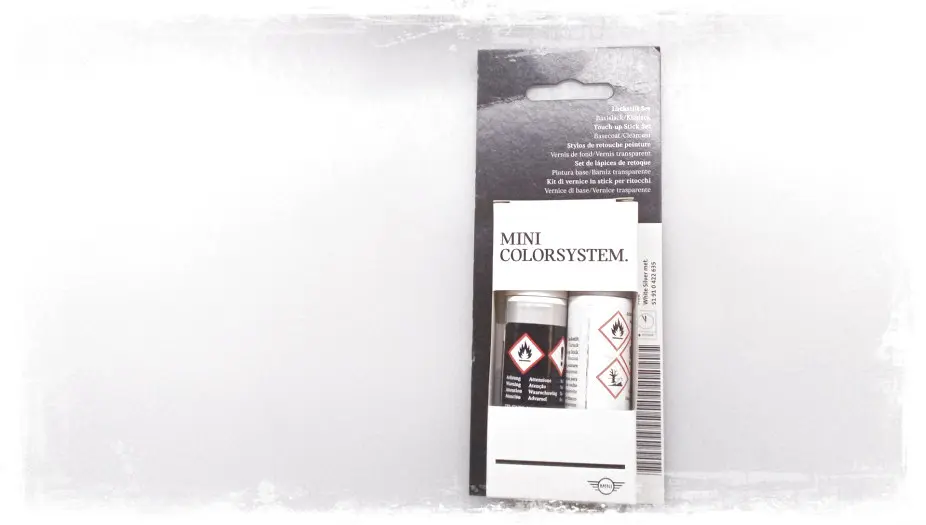 Lakkstift kit 2-komponent MINI Touch Up White Silver Met.│ Lakk kode A62 White Silver Met. – bilde 4