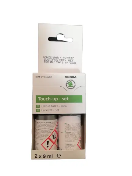 Lakkstift kit 2-komponent Skoda Touch Up Grey Business Metallic │ Lakk kode LF7M Grey Business Metallic – bilde 2