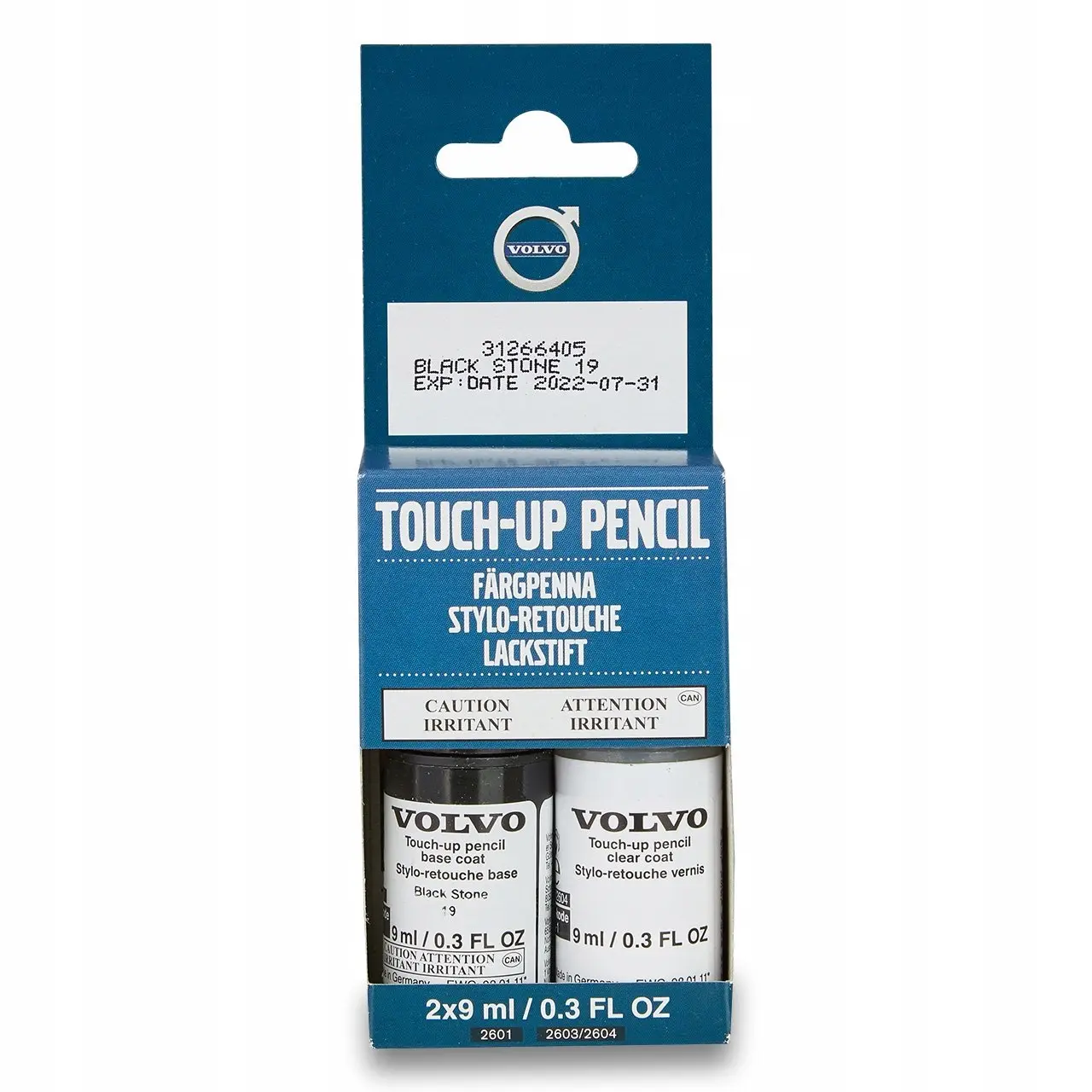 Lakkstift kit 2-komponent Volvo Touch Up Black Stone │ Lakk kode 19 Image 1