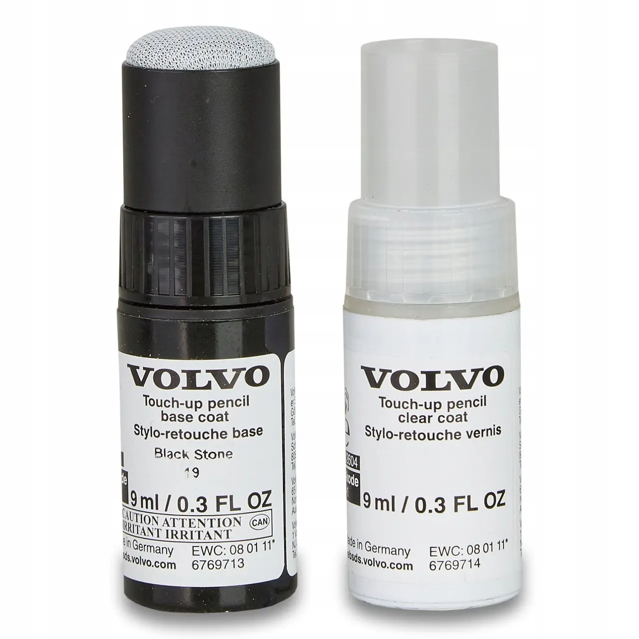 Lakkstift kit 2-komponent Volvo Touch Up Black Stone │ Lakk kode 19 Image 2