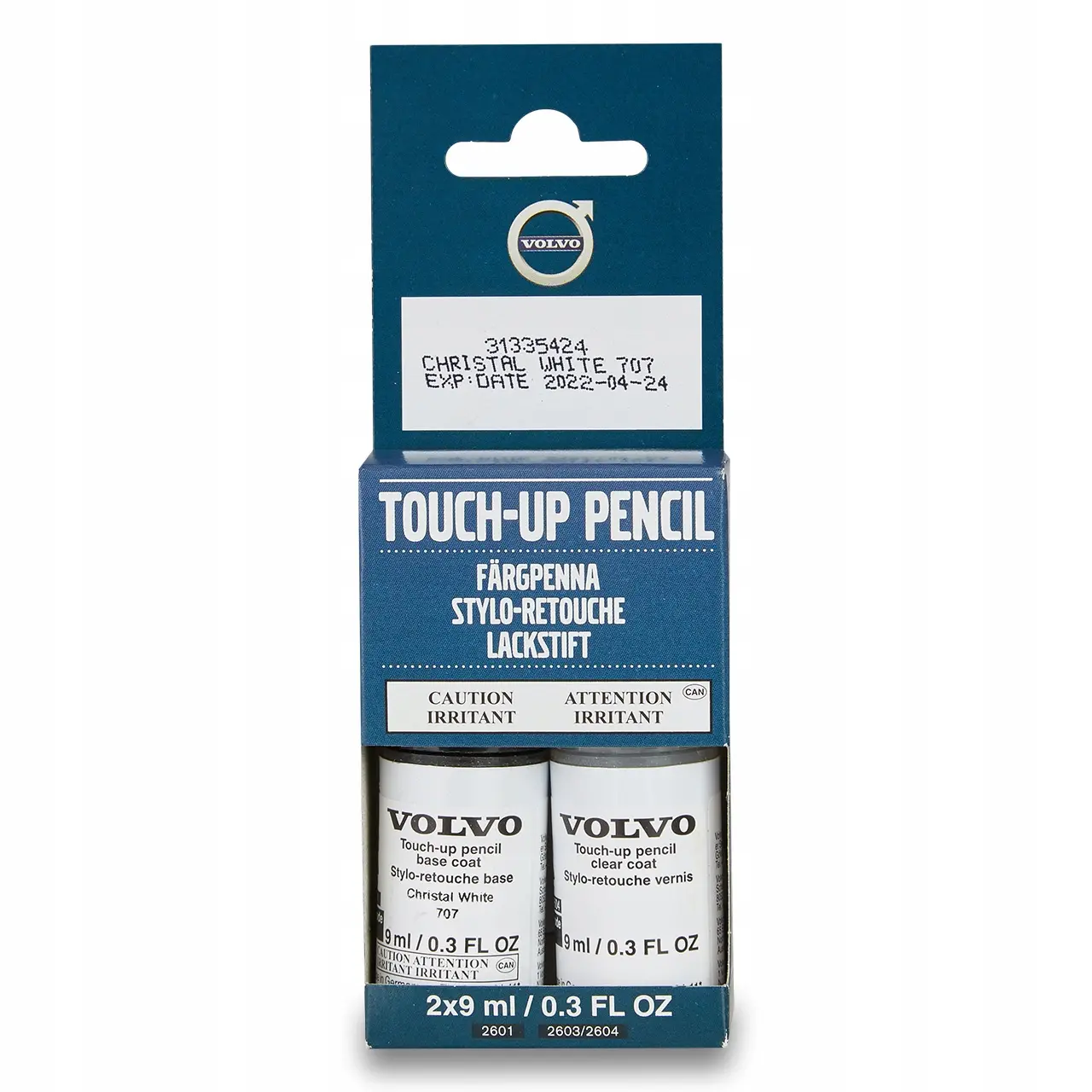 Lakkstift kit 2-komponent Volvo Touch Up Christal White │ Lakk kode 707 Image 1