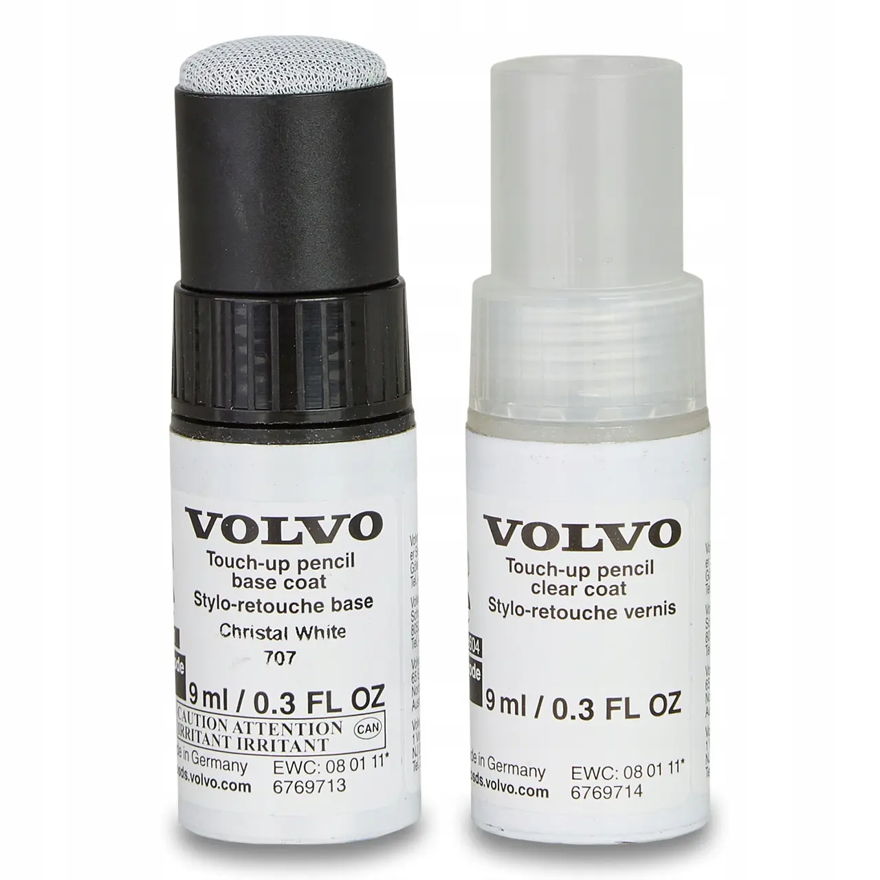 Lakkstift kit 2-komponent Volvo Touch Up Christal White │ Lakk kode 707 Image 2