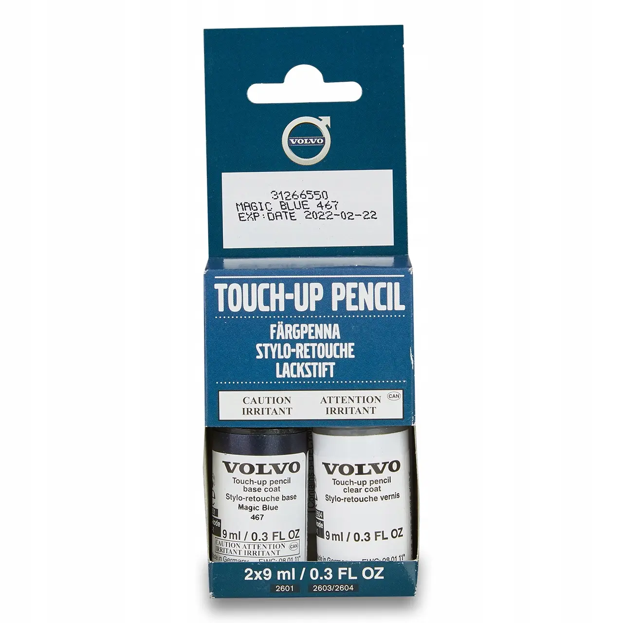 Lakkstift kit 2-komponent Volvo Touch Up Magic Blue │ Lakk kode 467