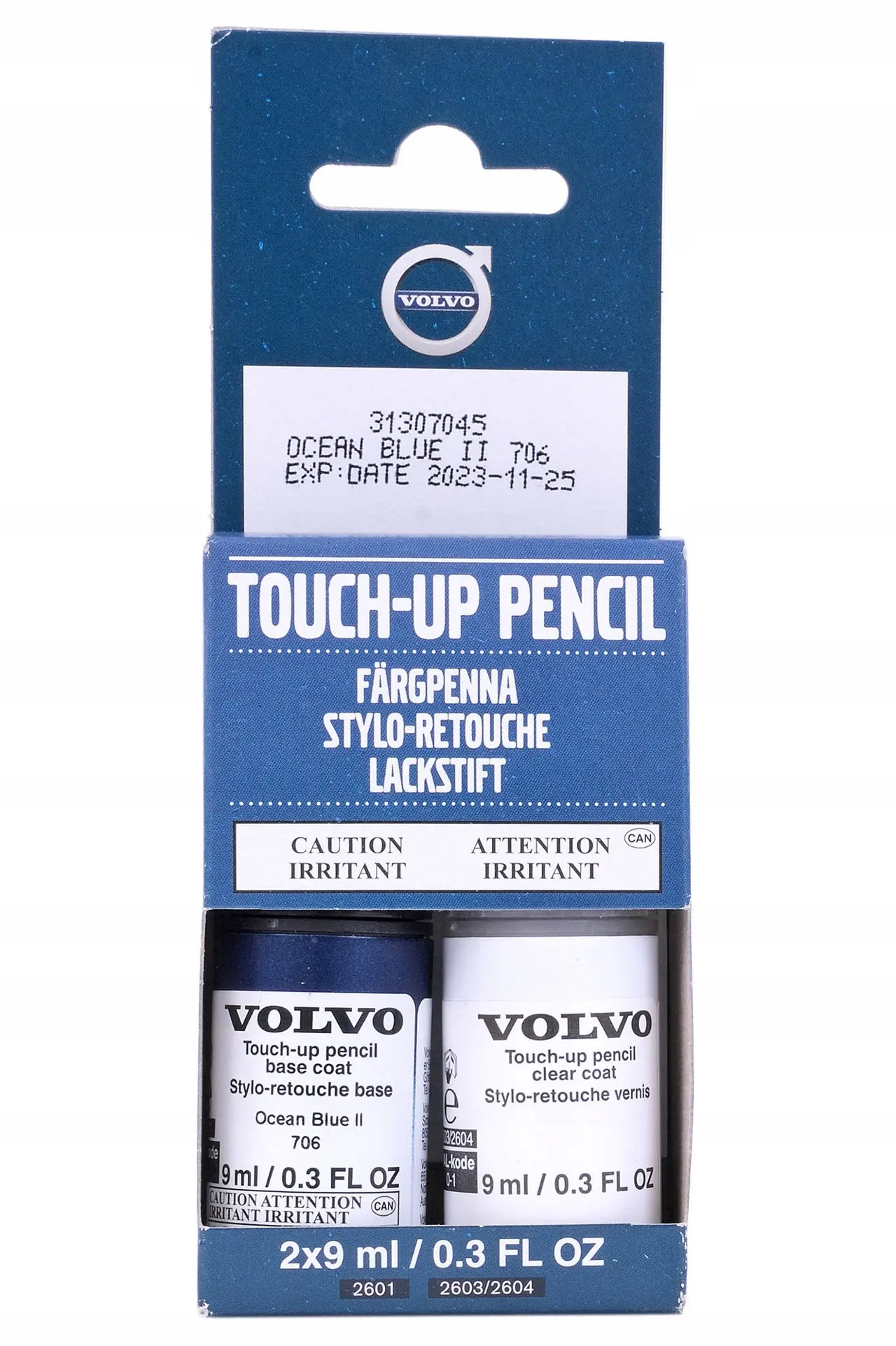 Lakkstift kit 2-komponent Volvo Touch Up Ocean Blue II │ Lakk kode 706 Image 1