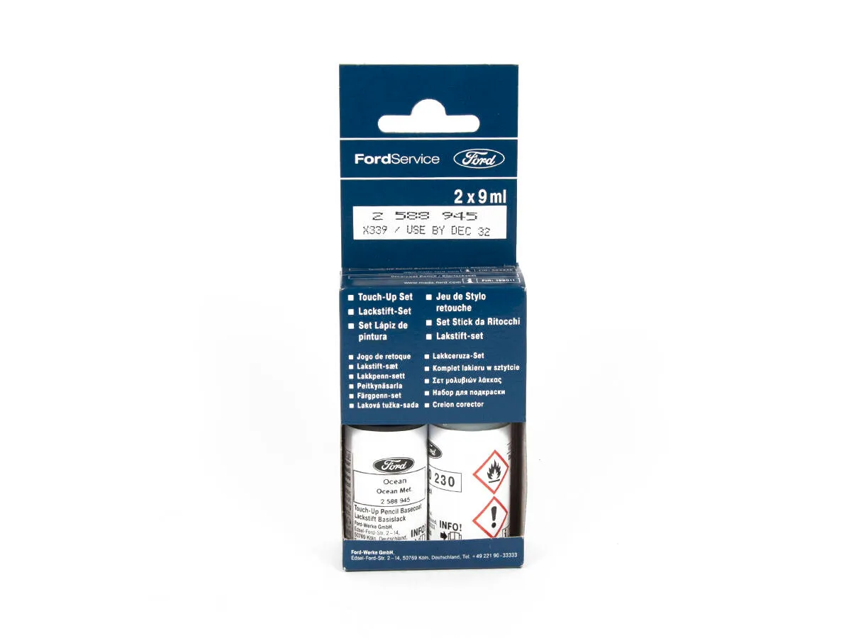 Lakkstift kit 2-komponent Volvo Touch Up Ocean Blue Metallic │ Lakk kode 6DVCWWA