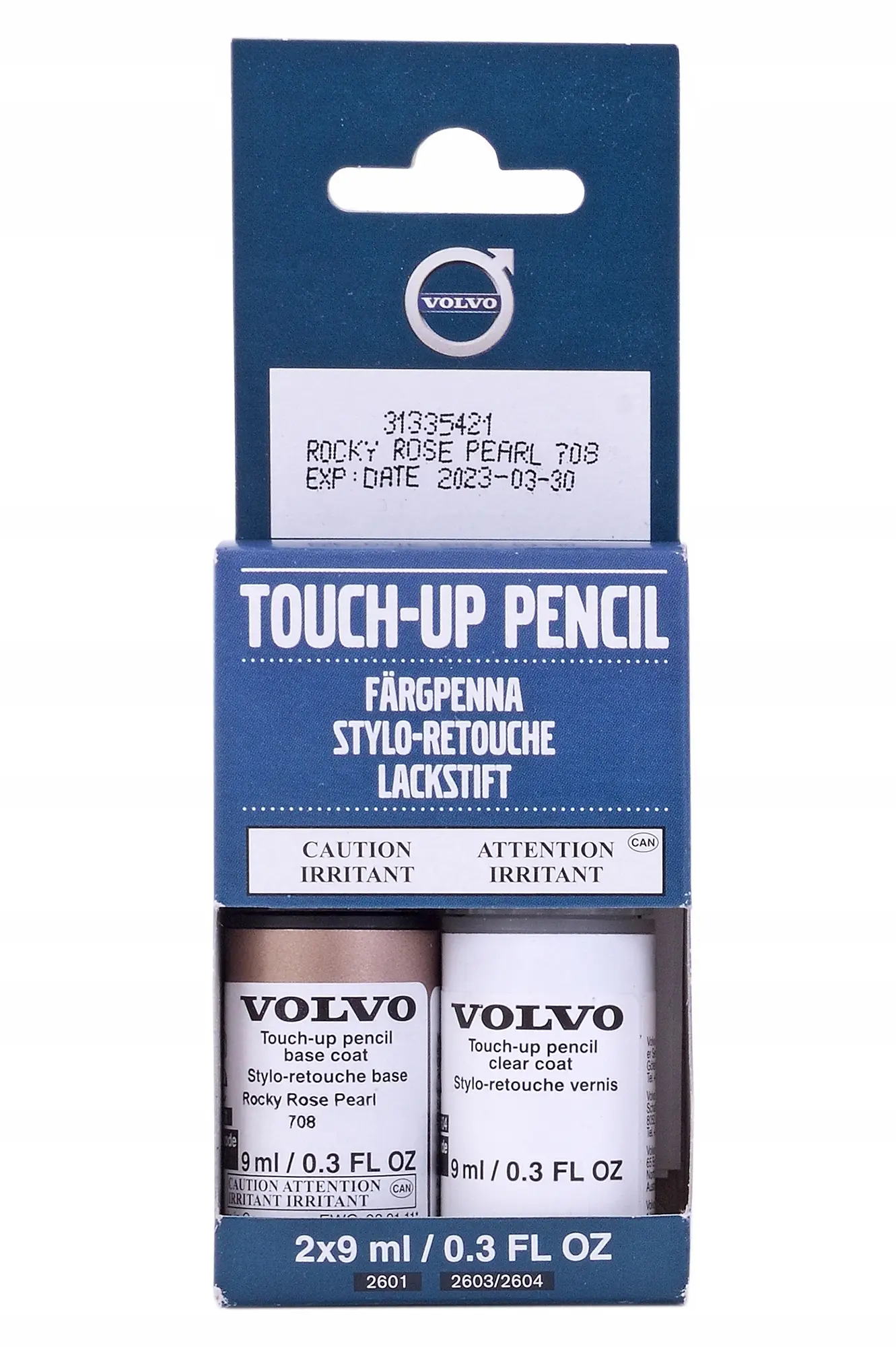 Lakkstift kit 2-komponent Volvo Touch Up Rose Pearl │ Lakk kode 708