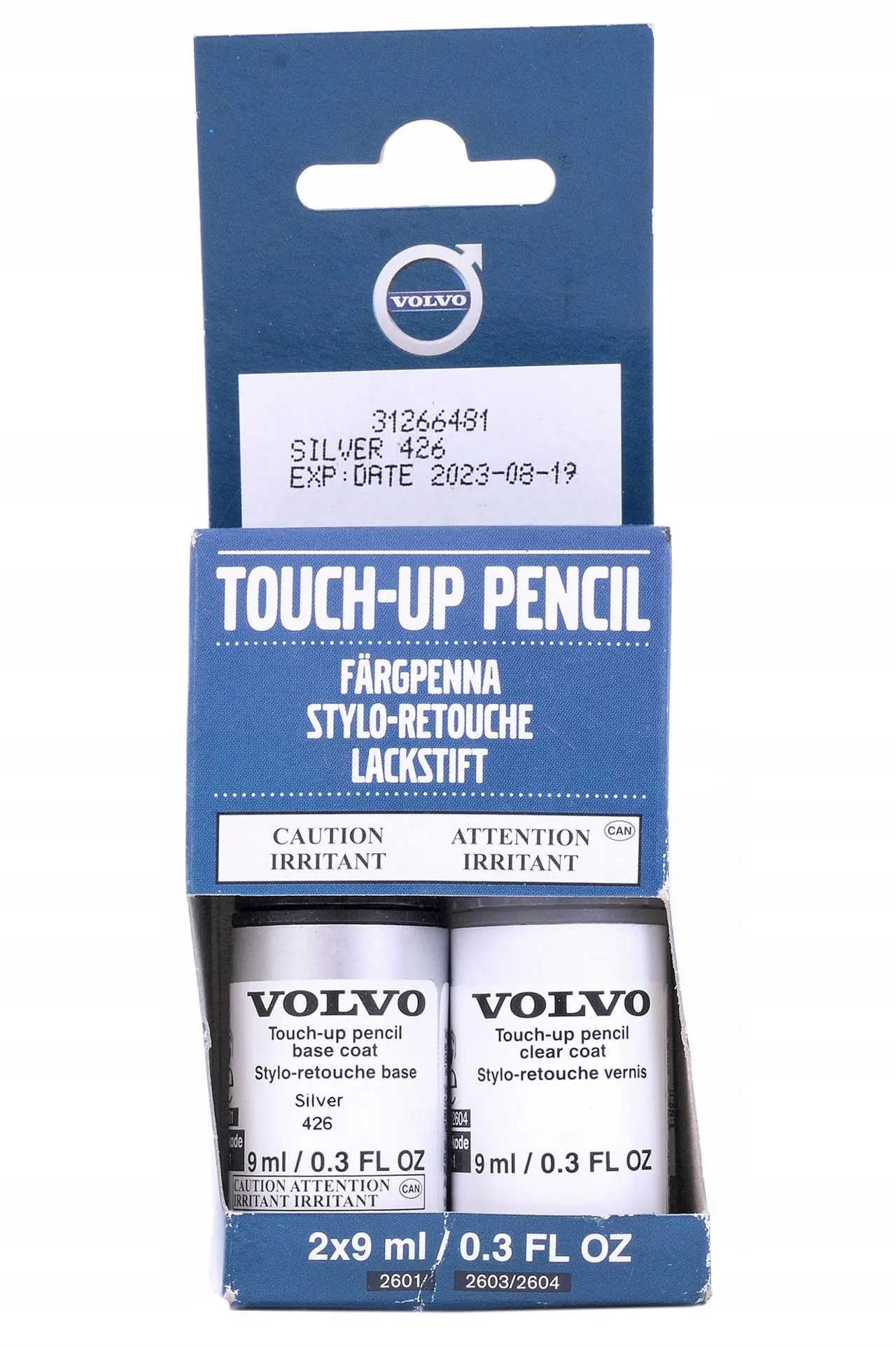 Lakkstift kit 2-komponent Volvo Touch Up Silver │ Lakk kode 426