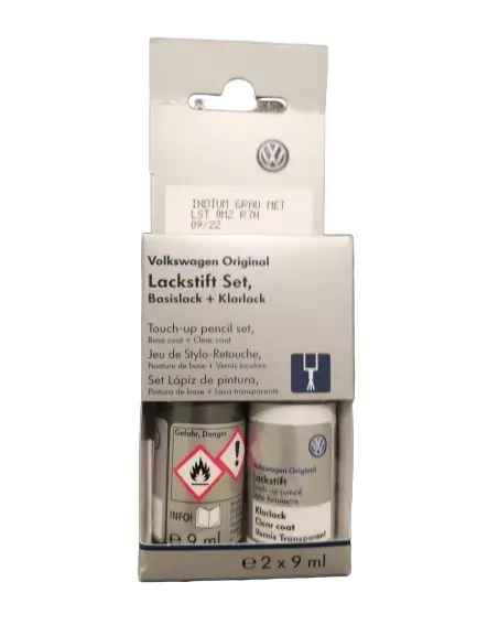 Lakkstift kit 2-komponent VW Touch Up Indium Gray Metallic │ Lakk kode LR7H Image 2