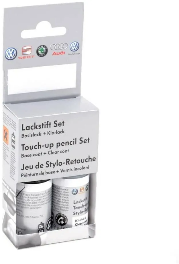 Lakkstift kit 2-komponent VW Touch Up Metallic Manganese Grey │ Lakk kode LB7R Mangan Grau Image 1