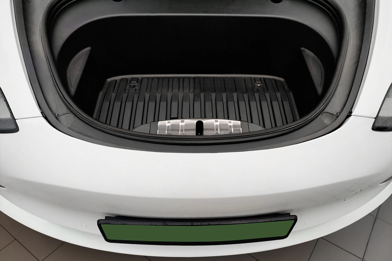 Låsedeksel frunk Tesla Model 3 2017 - 2023 │ Krom - Silver Edition – bilde 3