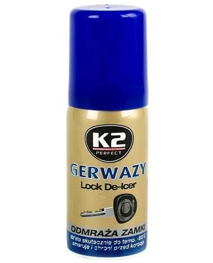Låsespray K2 Gerwazy Lock De-Icer -60 °C │ Låstiner - Låsspray for frosne låser - 50 ml Image 1