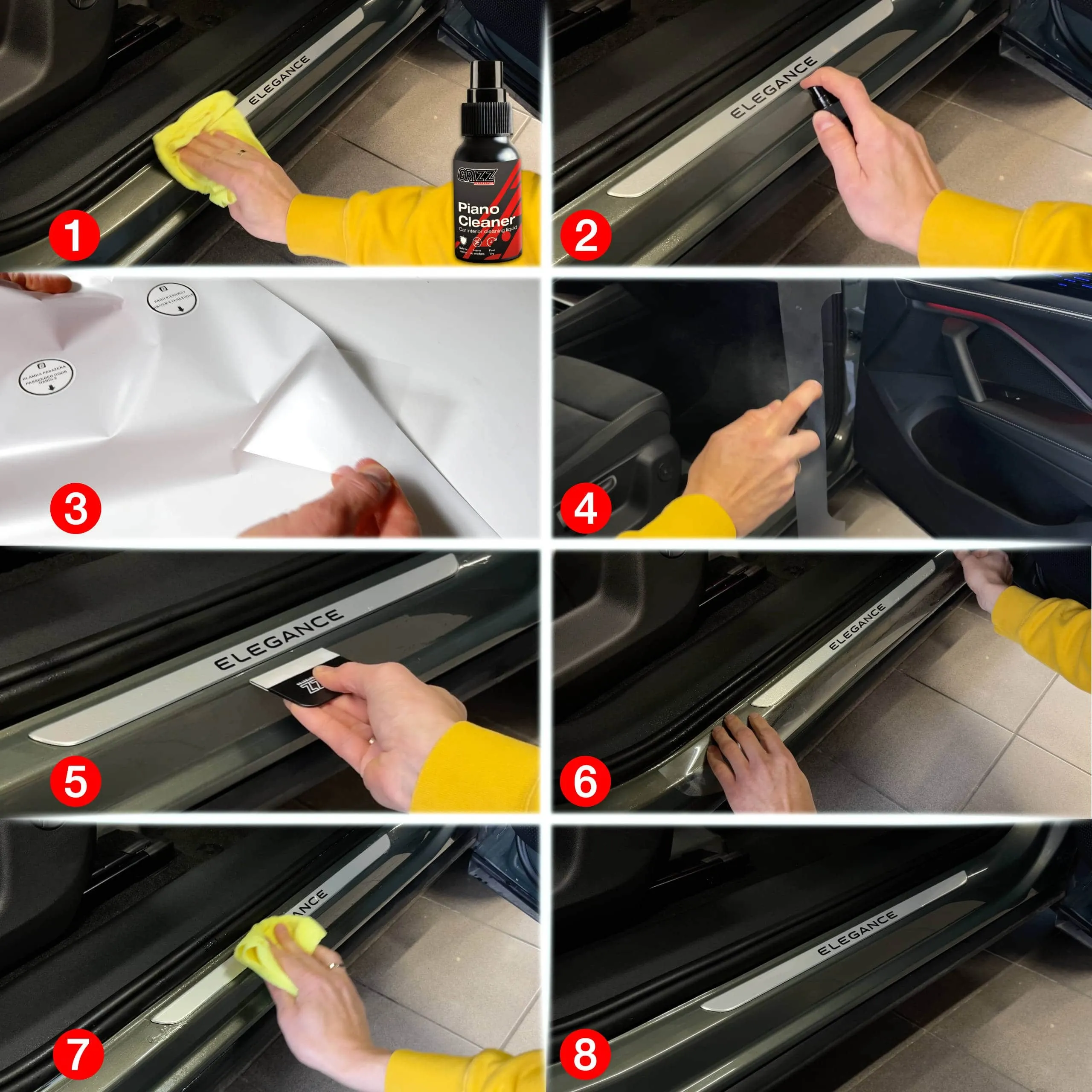 Lastekantbeskytter Volkswagen Golf MK8 Hatchback 2024 - 2026 │ PPF beskyttelsesfolie Gjennomsiktig Grizz BodyShield – bilde 3