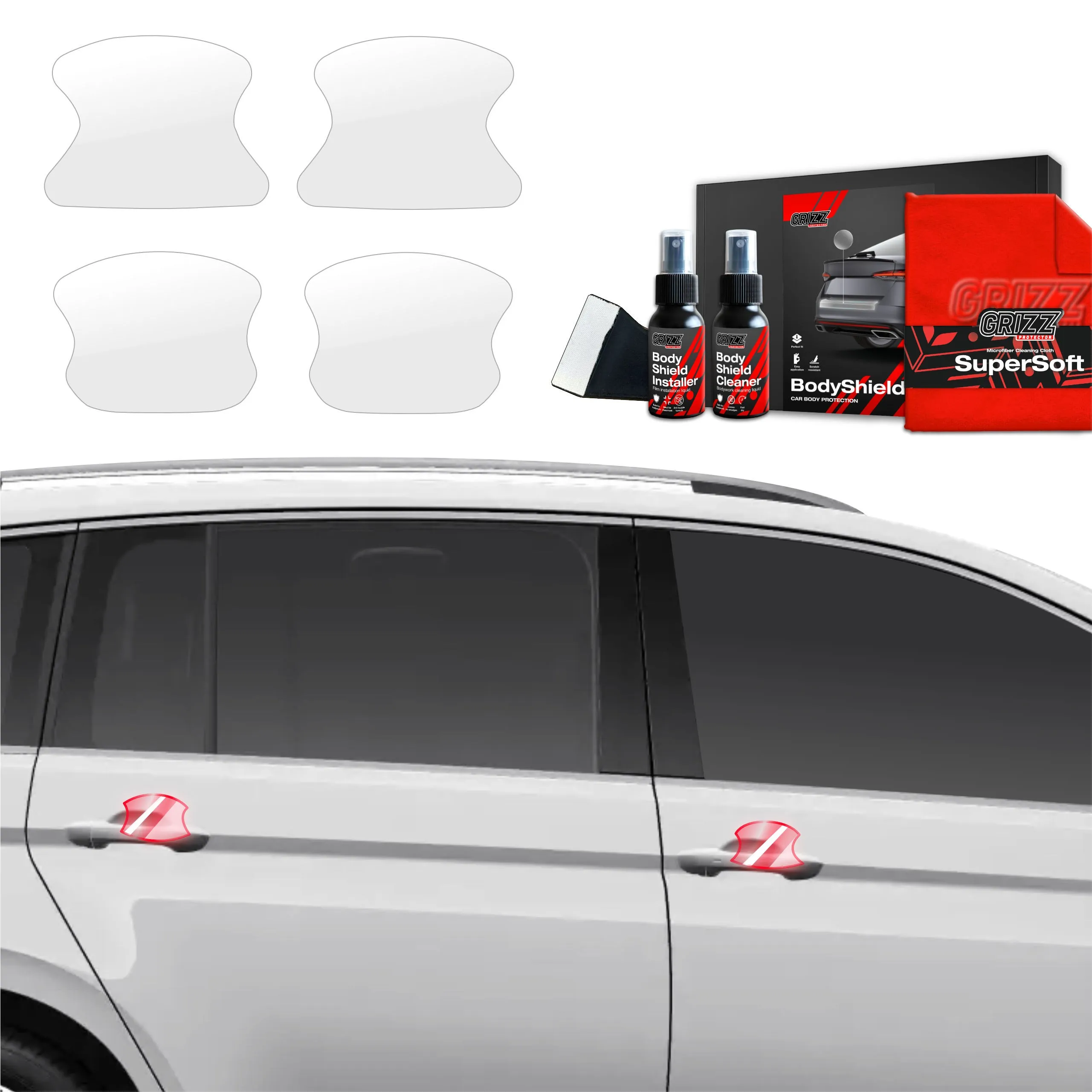 Lastekantbeskytter Volkswagen Touran II 2024 - 2026 │ PPF beskyttelsesfolie Gjennomsiktig Grizz BodyShield – bilde 5