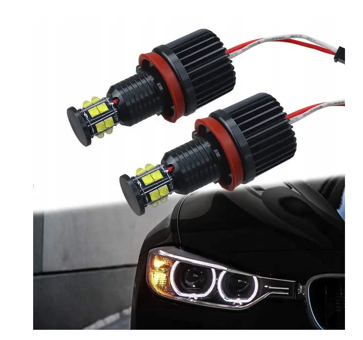 LED Cree Angel Eyes pærer lyspærer BMW 240W 6500K upgrade kit Image 1