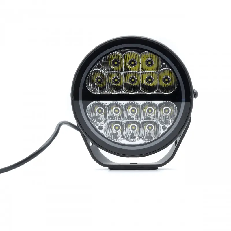 LED fjernlys 7" Combo 80W med parklys │ Ekstralys rund - 9600 Lumen – bilde 2