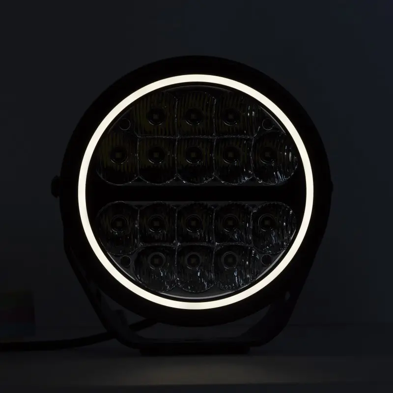 LED fjernlys 7" Combo 80W med parklys │ Ekstralys rund - 9600 Lumen – bilde 8