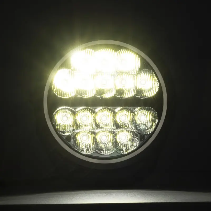 LED fjernlys 7" Combo 80W med parklys │ Ekstralys rund - 9600 Lumen – bilde 9