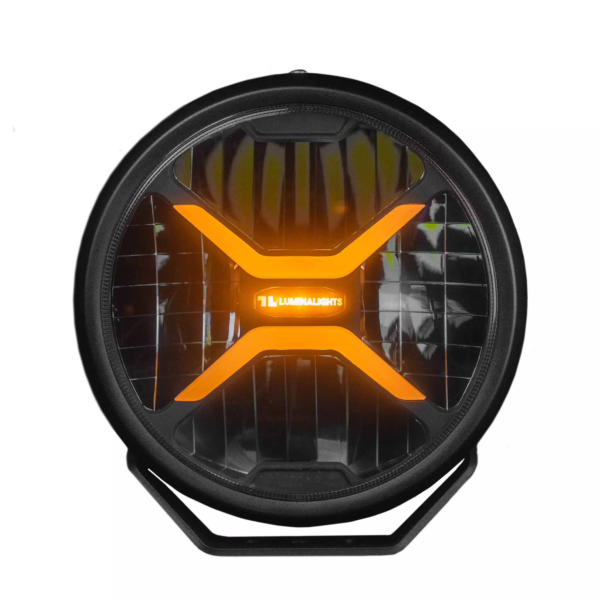 LED fjernlys 7" Luminalights Rebellion 7+ │ 100W White Amber Ekstralys med Parklys E-merket Image 1
