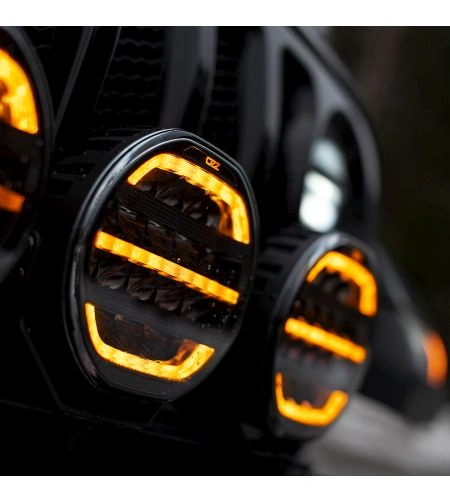 LED fjernlys 7" OZZ XR2 P7 7" 17.8 cm Black Edition - hvit/sotet linse – posisjonslys hvit/amber │ Ekstralys rund Image 8