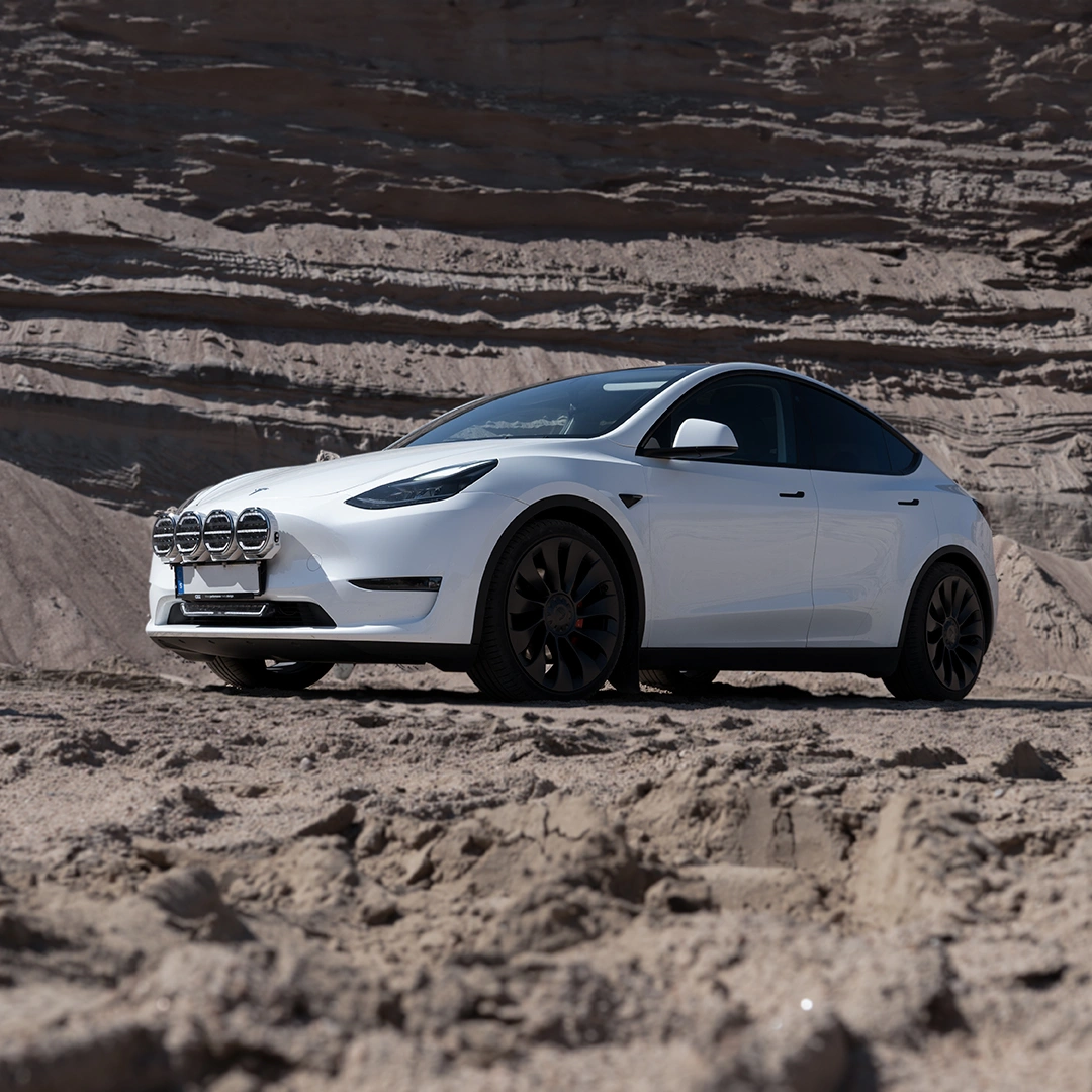 LED fjernlys 7" OZZ XR2 P7 7" 17.8 cm White Edition - hvit/sotet linse – posisjonslys hvit/amber │ Ekstralys rund – bilde 12