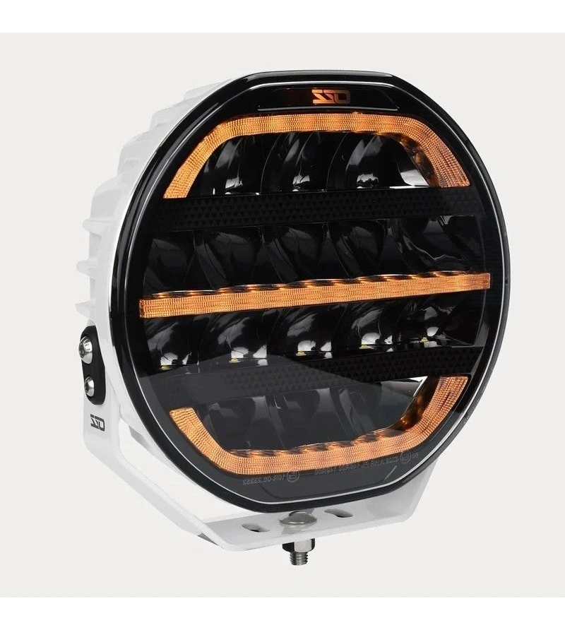 LED fjernlys 7" OZZ XR2 P7 7" 17.8 cm White Edition - hvit/sotet linse – posisjonslys hvit/amber │ Ekstralys rund – bilde 2