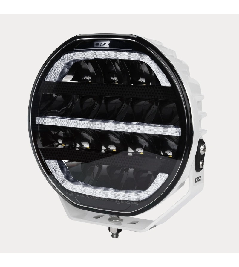LED fjernlys 7" OZZ XR2 P7 7" 17.8 cm White Edition - hvit/sotet linse – posisjonslys hvit/amber │ Ekstralys rund – bilde 3