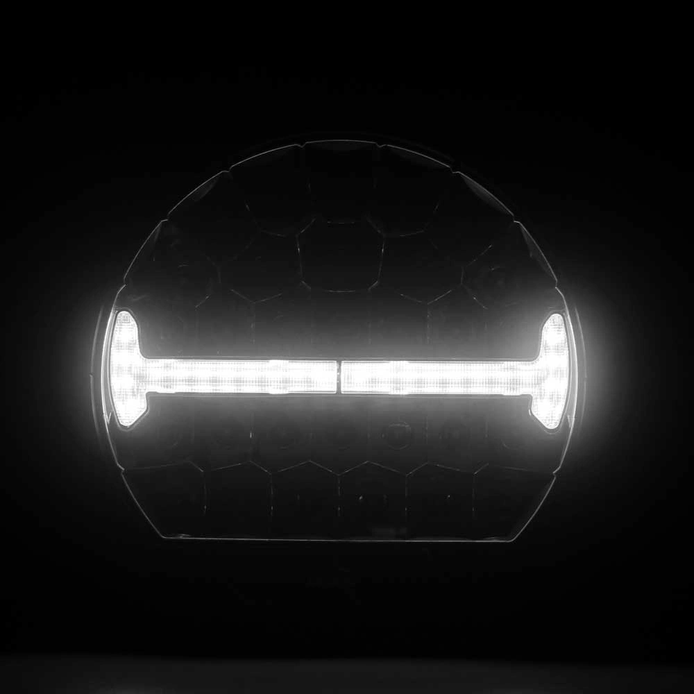 LED fjernlys 9" Boreman Accelerator LED Ekstralys – 4-i-1 funksjon, hvit/oransje posisjonslys og strobefunksjon │ Ekstralys rund - 10 000 Lumen med parklys ECE-godkjent (R10/R112/R7) Image 3
