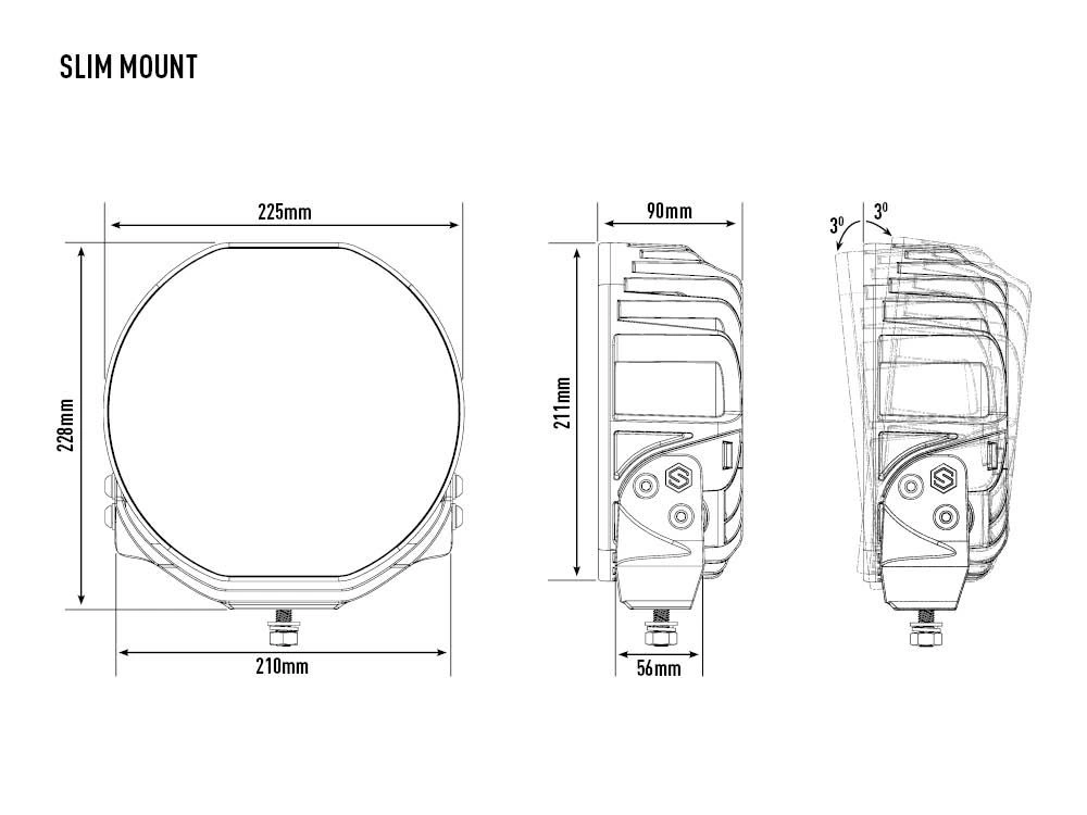 LED fjernlys 9" Lazer Sentinel 9" Elite │ Ekstralys rund (R112, E-merket, 15 232 lm) – bilde 8