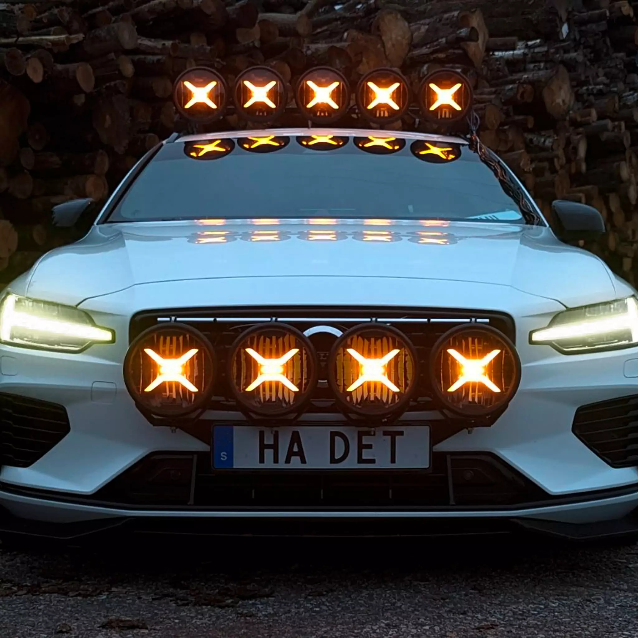 LED fjernlys 9" Luminalights Rebellion 9+ │ Ekstralys rund - 180W White Amber med Parklys E-merket – bilde 12