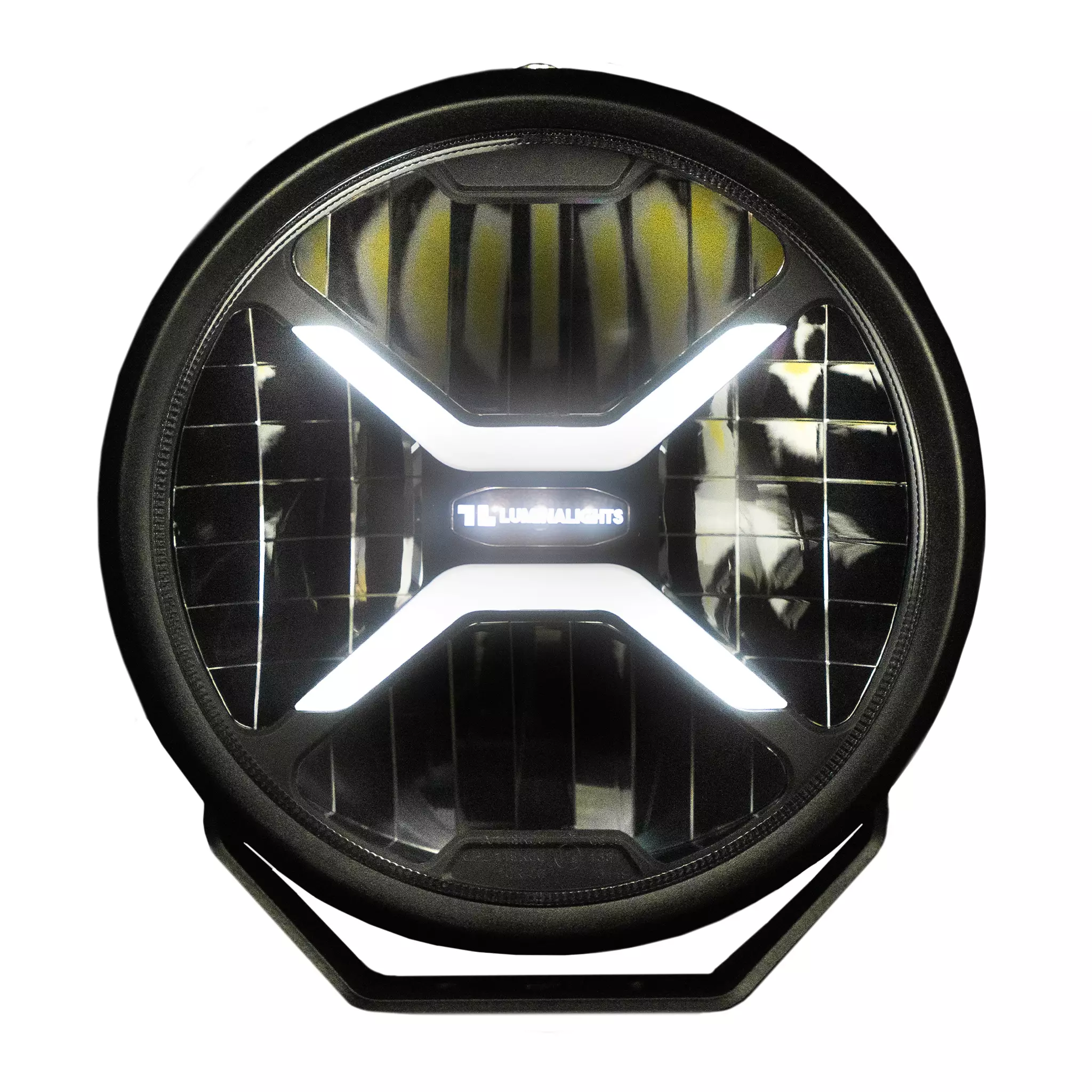 LED fjernlys 9" Luminalights Rebellion 9+ │ Ekstralys rund - 180W White Amber med Parklys E-merket – bilde 3