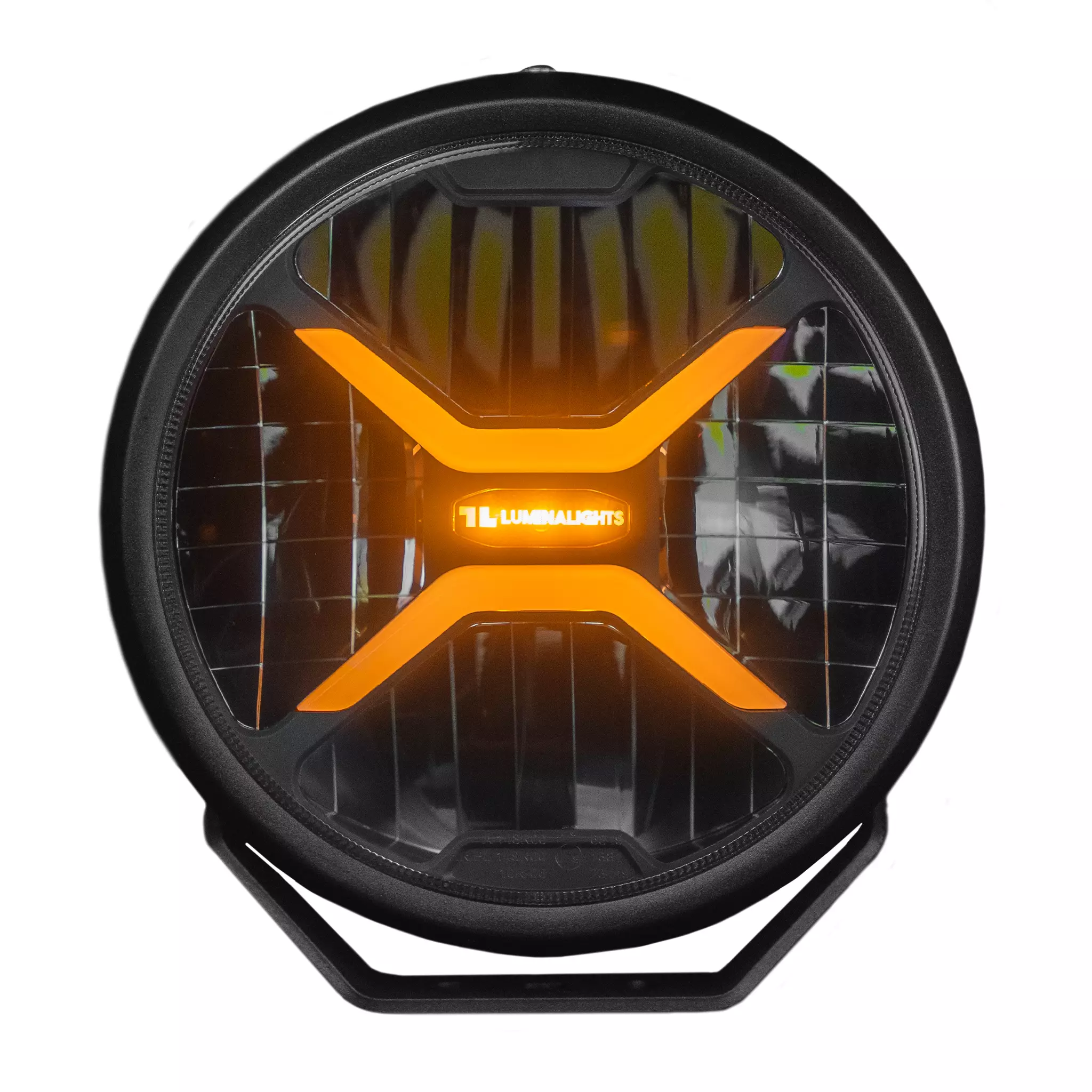 LED fjernlys 9" Luminalights Rebellion 9+ │ Ekstralys rund - 180W White Amber med Parklys E-merket – bilde 4