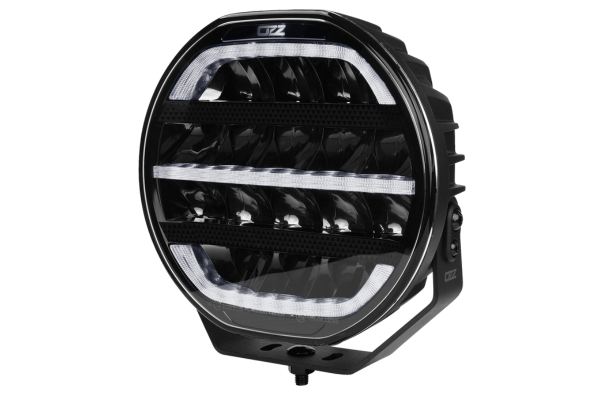 LED fjernlys 9" OZZ XR2 P9 8.7" 22 cm Black Edition - hvit/sotet linse – posisjonslys hvit/amber │ Ekstralys rund Image 1