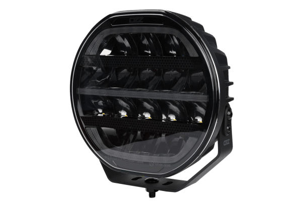 LED fjernlys 9" OZZ XR2 P9 8.7" 22 cm Black Edition - hvit/sotet linse – posisjonslys hvit/amber │ Ekstralys rund Image 3
