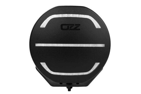 LED fjernlys 9" OZZ XR2 P9 8.7" 22 cm Black Edition - hvit/sotet linse – posisjonslys hvit/amber │ Ekstralys rund Image 4