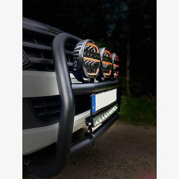 LED fjernlys 9" OZZ XR2 P9 8.7" 22 cm White Edition - hvit/sotet linse – posisjonslys hvit/amber │ Ekstralys rund Image 18