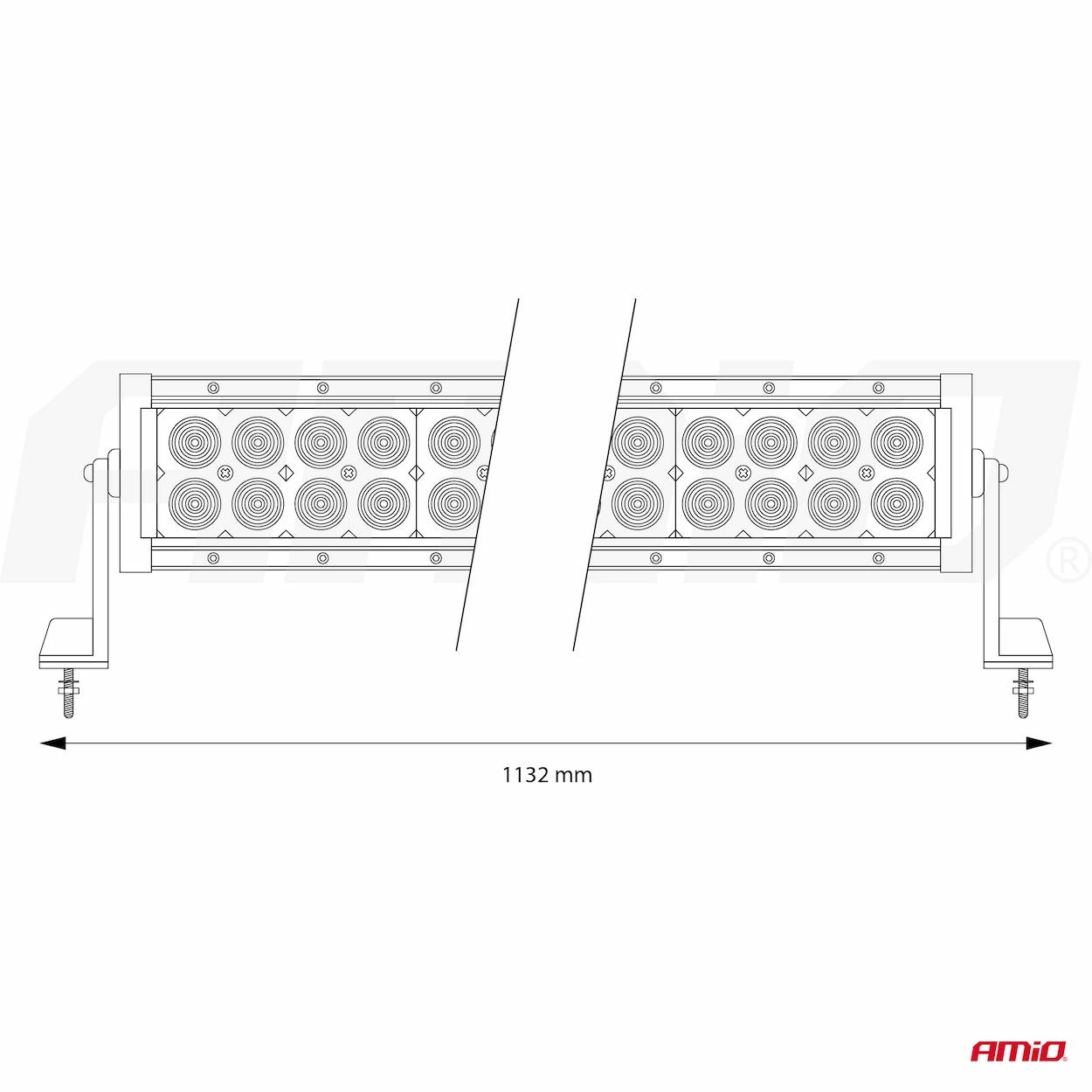 LED fjernlys AMiO AWL26 │ 113 cm │ 24000 lm │ 9–36V (12V/24V) │ combo lysbilde │ E9 ECE R10 – bilde 12