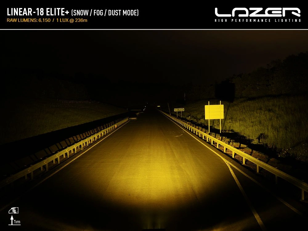 LED fjernlys Lazer Linear 18 Elite+ 20,5" 52 cm │ White/Yellow Driving Fog Combo inkl. ledningssett – bilde 10