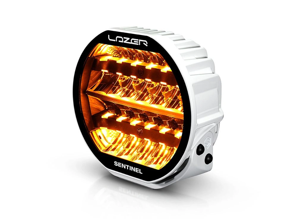 LED fjernlys Lazer Sentinel 9 Highline Gen2 9" LED ekstralys – hvit, posisjonslys hvit/amber, med varsellys – bilde 2