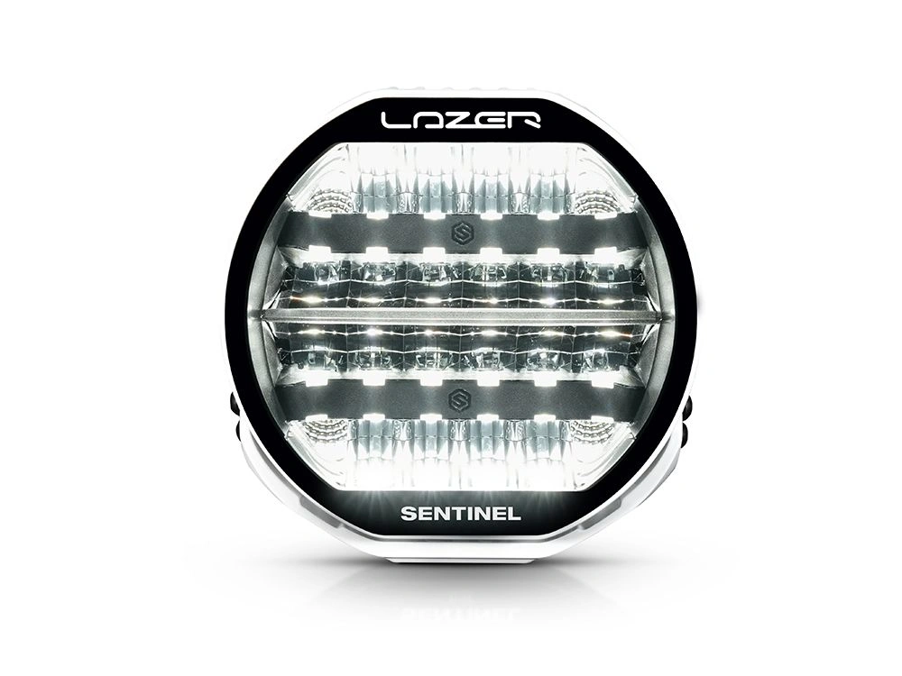 LED fjernlys Lazer Sentinel 9 Highline Gen2 9" LED ekstralys – hvit, posisjonslys hvit/amber, med varsellys – bilde 3