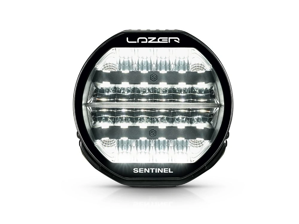 LED fjernlys Lazer Sentinel 9 Highline Gen2 9" LED ekstralys – Sort, posisjonslys hvit/amber, med varsellys – bilde 3